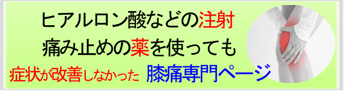町田の膝痛専門整体院。ヒアルロン酸注射や痛み止めの薬でも症状にお困りならからだ回復整体町田へお任せください。
